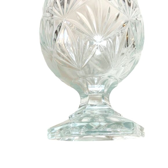 Luminarc USA Holiday Magic Crystal Candy Dish Octagon Pedestal Lid Trinket VTG - Picture 9 of 16